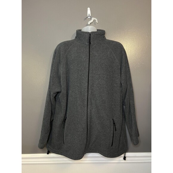 Old Navy Jacket Mens 2XL Gray Full Zip Fleece Outdoor Warm Pockets - Picture 1 of 7